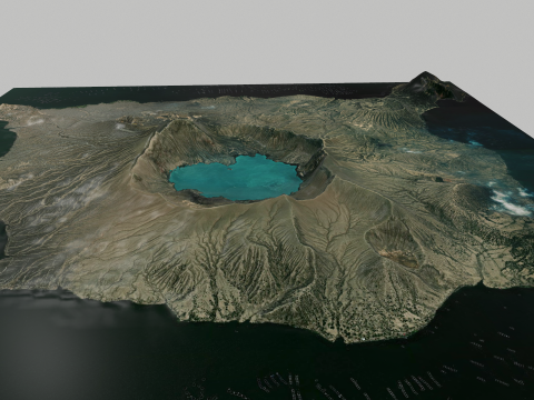 Mountain landscape Taal Volcano Modelo 3D
