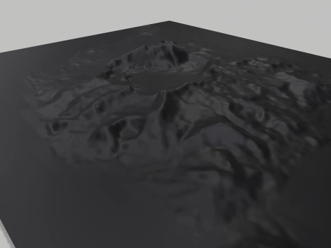 Mountain landscape Taal Volcano 3D Model
