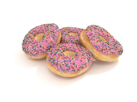 Donuts polvilhados Modelo 3D