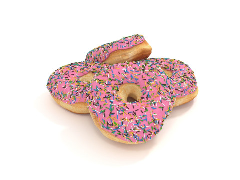 Donuts sprinkled 3D Model