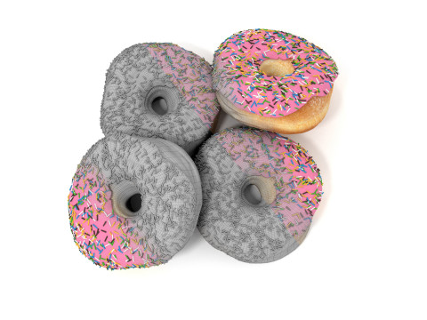 Donuts sprinkled 3D Model