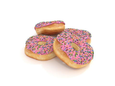 Donuts sprinkled 3D Model