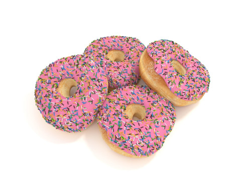 Donuts sprinkled 3D Model