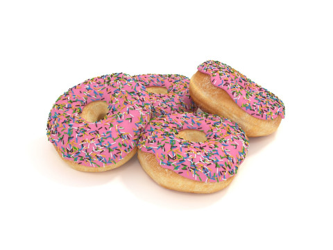 Donuts sprinkled 3D Model