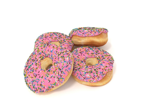 Donuts sprinkled 3D Model