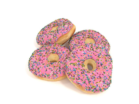 Donuts sprinkled 3D Model