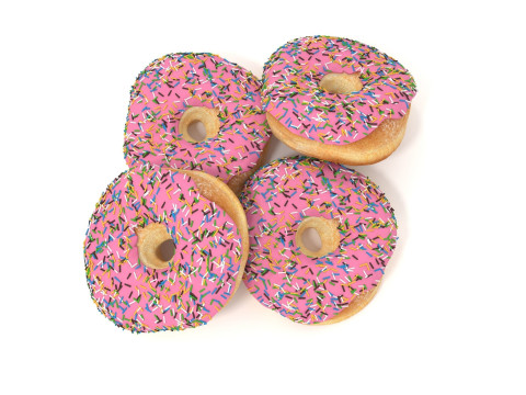 Donuts sprinkled 3D Model