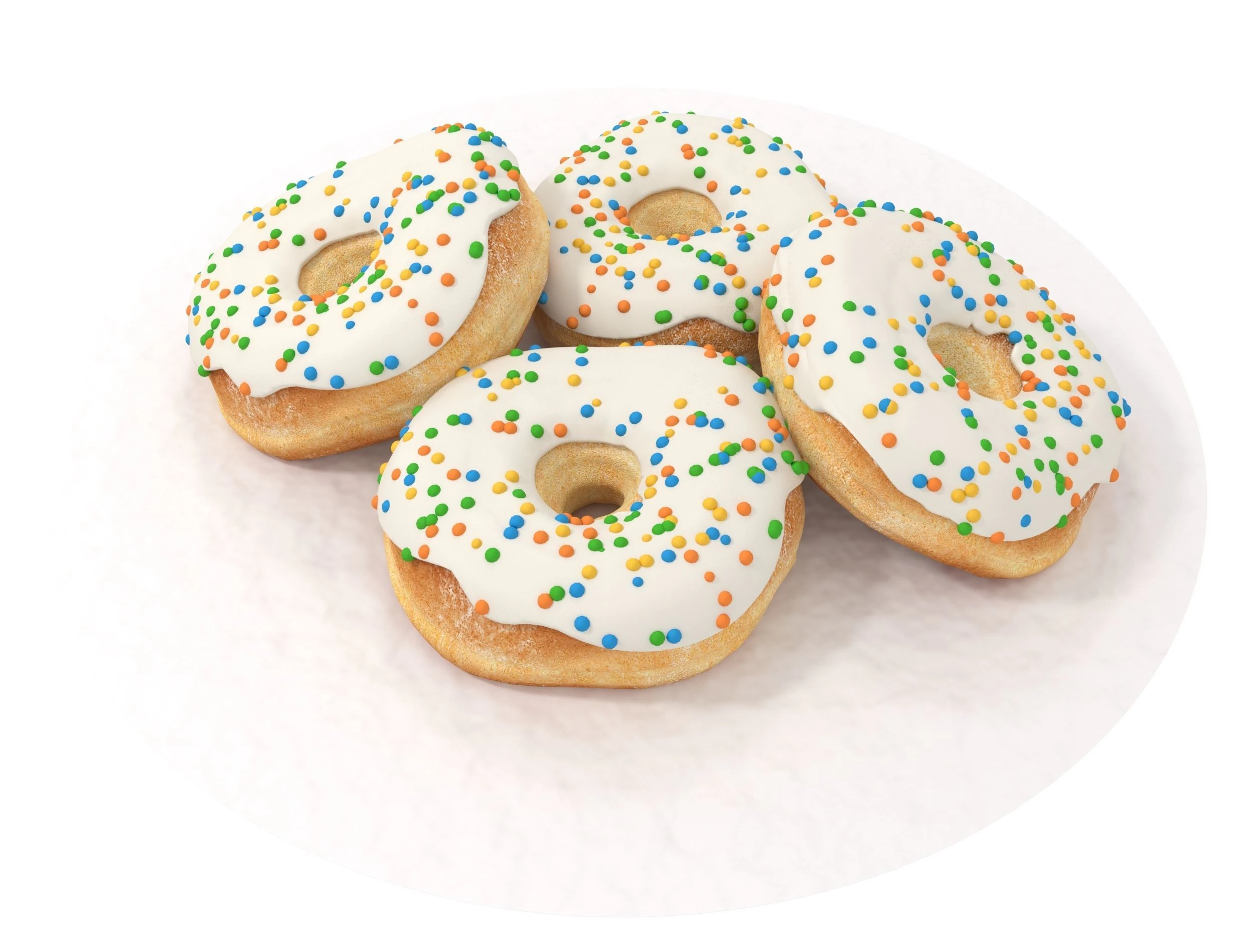 Donuts 3D Model .c4d .max .obj .3ds .fbx .stl .blend