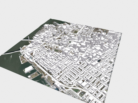 Cityscape Brooklyn New York United States 3D Модель