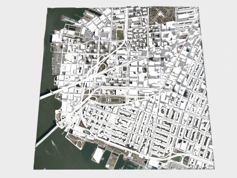 Cityscape Brooklyn New York United States 3D Model