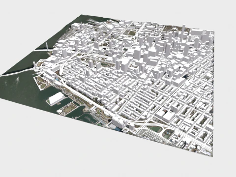 Cityscape Brooklyn New York United States 3D Model