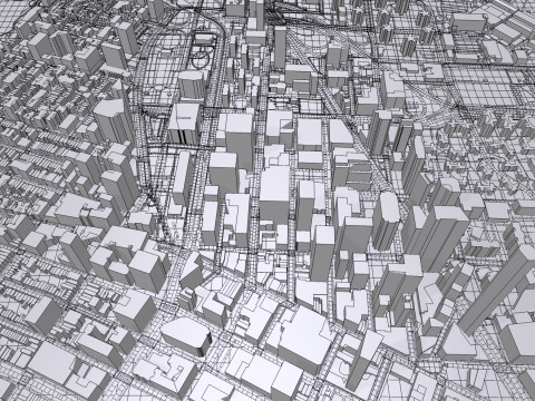 Cityscape Brooklyn New York United States 3D Модель
