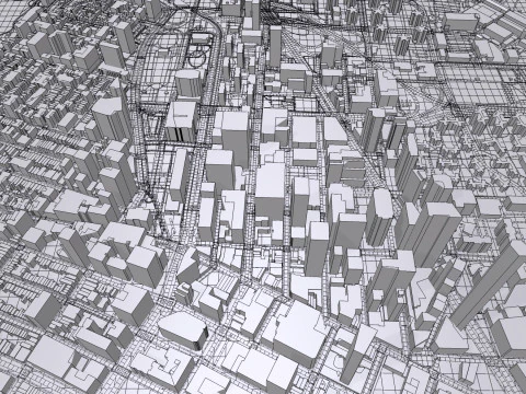 Cityscape Brooklyn New York United States 3D Model