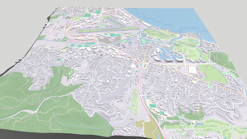 Cityscape Mandelieu la Napoule France 3D Model .c4d .max .obj .3ds .fbx .stl .blend 