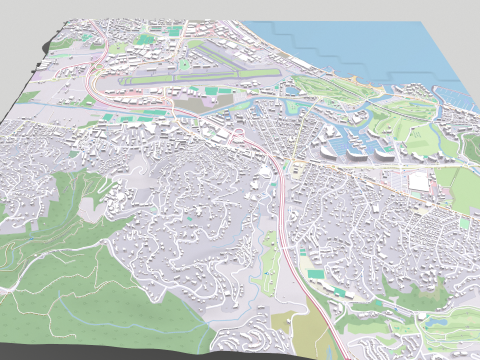 Cityscape Mandelieu la Napoule France 3D Модель