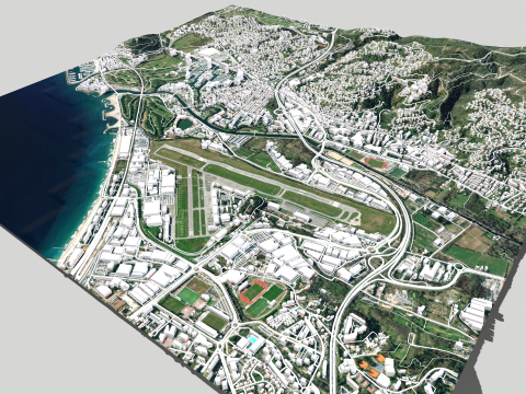 Cityscape Mandelieu la Napoule France 3D Model