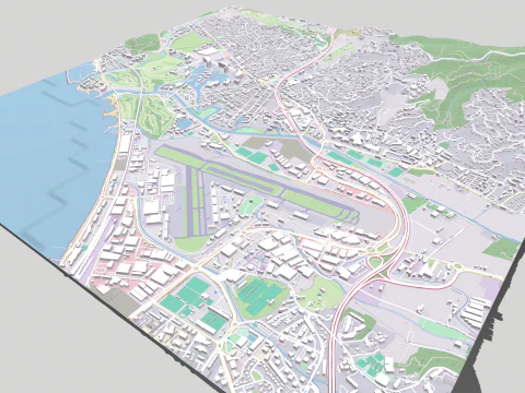 Paisagem urbana Mandelieu la Napoule Fran&ccedil;a Modelo 3D
