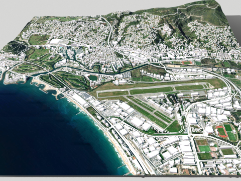 Cityscape Mandelieu la Napoule France 3D Model