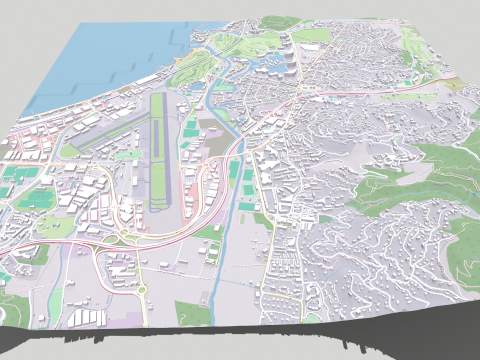 Cityscape Mandelieu la Napoule France 3D Model