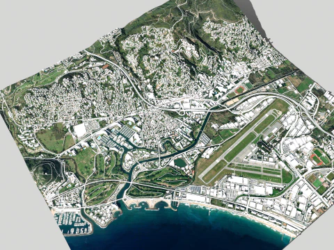 Paisagem urbana Mandelieu la Napoule Fran&ccedil;a Modelo 3D