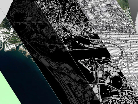 Paisagem urbana Mandelieu la Napoule Fran&ccedil;a Modelo 3D