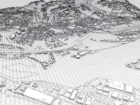 Paisagem urbana Mandelieu la Napoule Fran&ccedil;a Modelo 3D