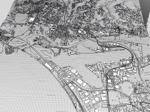 Cityscape Mandelieu la Napoule France 3D Model