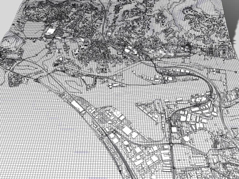 Paisagem urbana Mandelieu la Napoule Fran&ccedil;a Modelo 3D