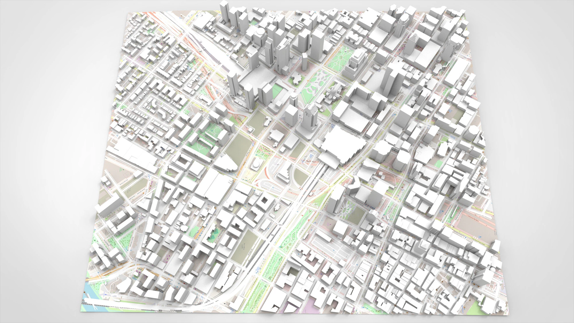 Cityscape Montreal Quebec Canada 3D Model .c4d .max .obj .3ds .fbx .stl .blend 