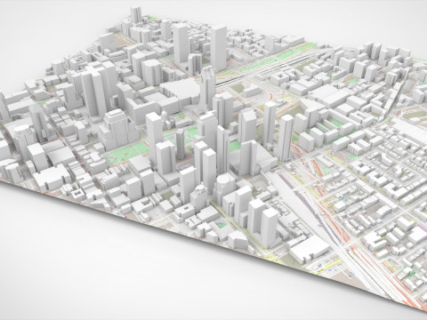 Cityscape Montreal Quebec Canada Model 3D