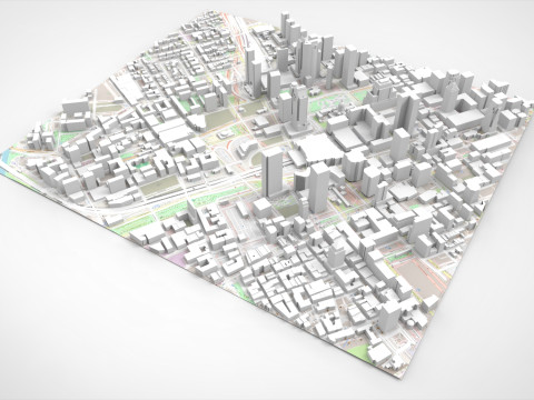 Cityscape Montreal Quebec Canada Model 3D