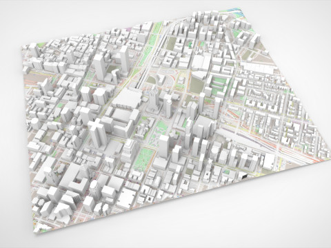 Cityscape Montreal Quebec Canada Model 3D