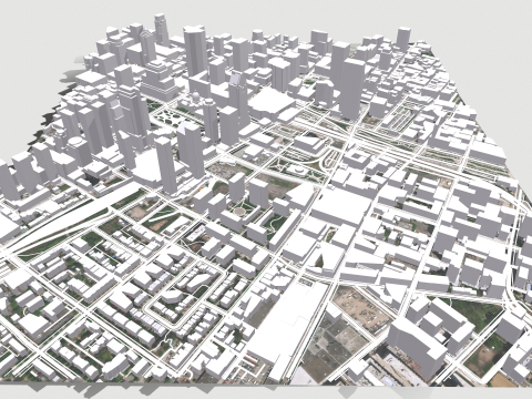 Cityscape Montreal Quebec Canada Model 3D