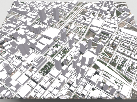 Cityscape Montreal Quebec Canada Model 3D