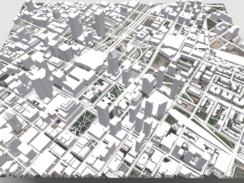 Cityscape Montreal Quebec Canada 3D Model