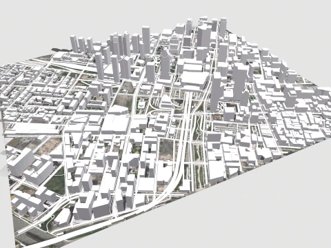 Cityscape Montreal Quebec Canada 3D Model