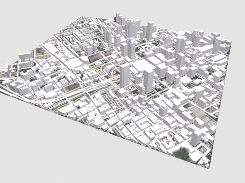 Cityscape Montreal Quebec Canada Model 3D