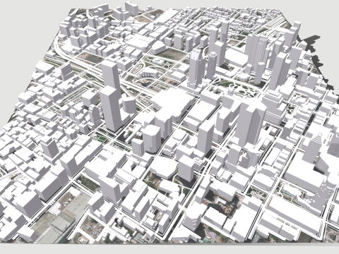 Cityscape Montreal Quebec Canada Model 3D