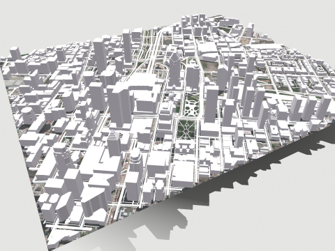 Cityscape Montreal Quebec Canada Model 3D
