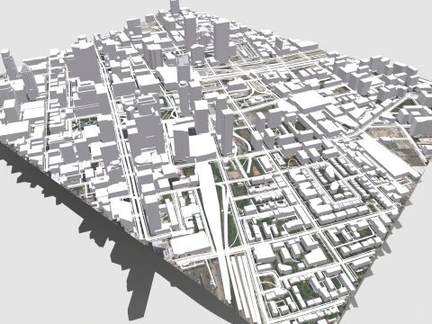 Cityscape Montreal Quebec Canada 3D Model