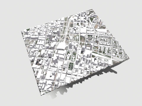 Cityscape Montreal Quebec Canada 3D Model