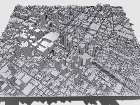 Cityscape Montreal Quebec Canada Model 3D