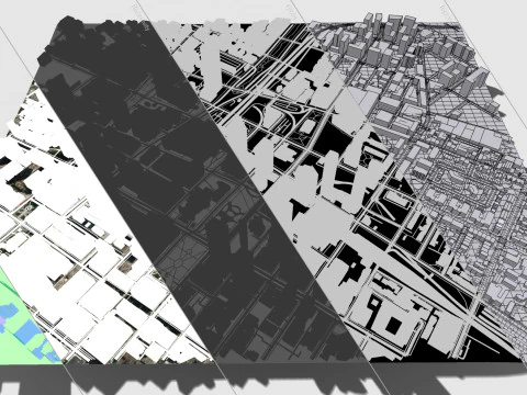 Cityscape Montreal Quebec Canada 3D Model