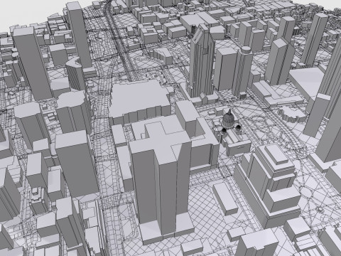 Cityscape Montreal Quebec Canada Model 3D
