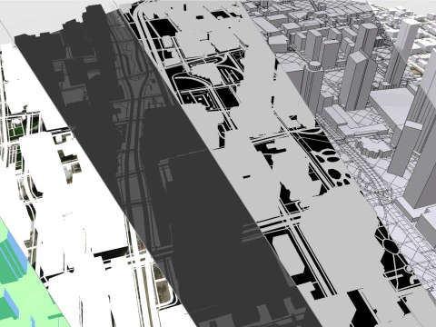 Cityscape Montreal Quebec Canada 3D Model