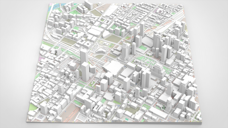Cityscape Montreal Quebec Canada 3D print model Model 3D .c4d .max .obj .3ds .fbx .stl .blend 