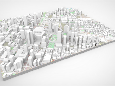 Cityscape Montreal Quebec Canada 3D print model Model 3D