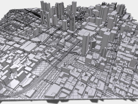 Cityscape Montreal Quebec Canada 3D print model Model 3D