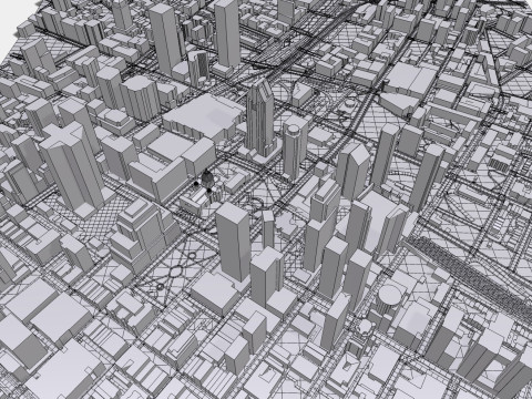Cityscape Montreal Quebec Canada 3D print model Model 3D