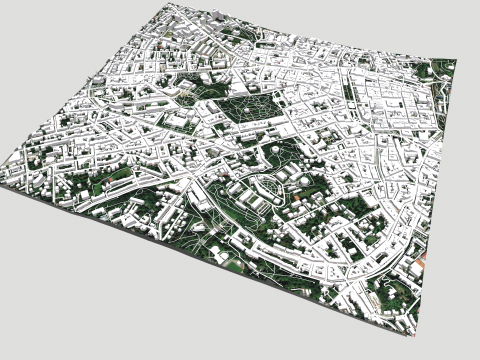 Cityscape Lviv Ukraine 3D Model